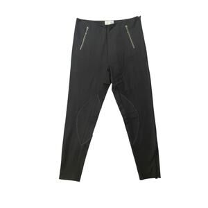 Pure Collection Black Horse Riding Pants w/ Knee Patches SZ 4 Equestrian Preppy